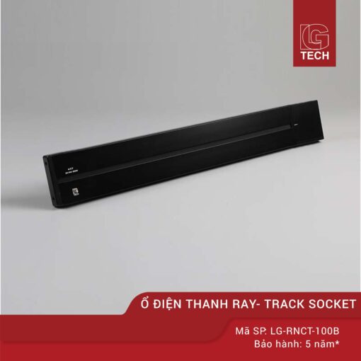 Ổ điện ray nổi màu đen dài 1m có công tắc LG-RNCT100B 1