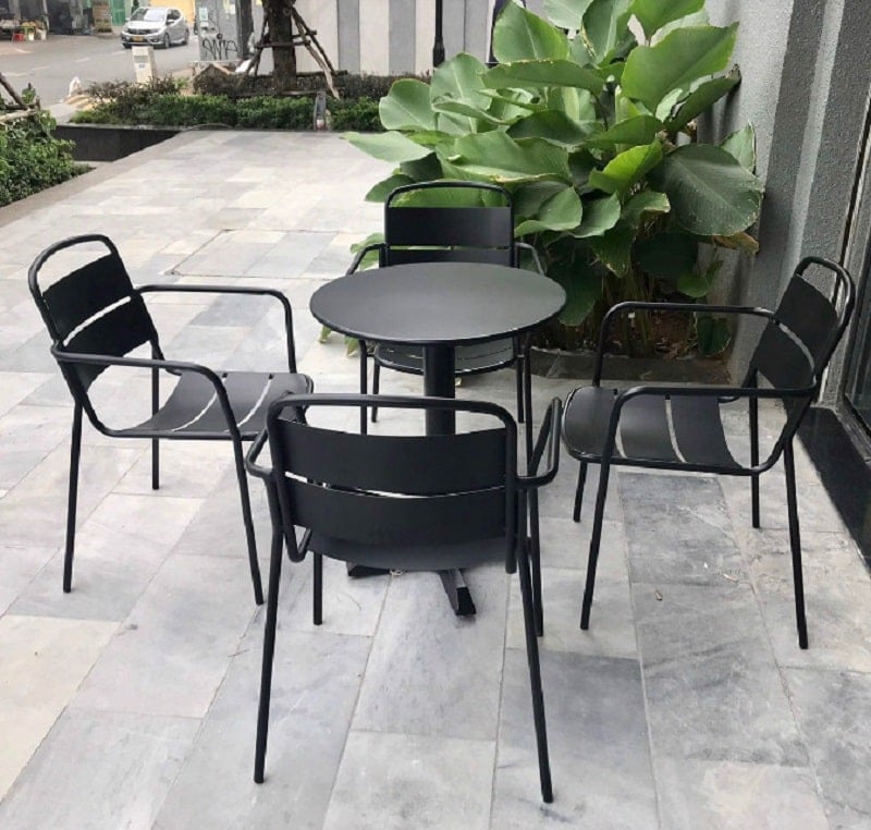 bàn ghế cafe sắt nghệ thuật