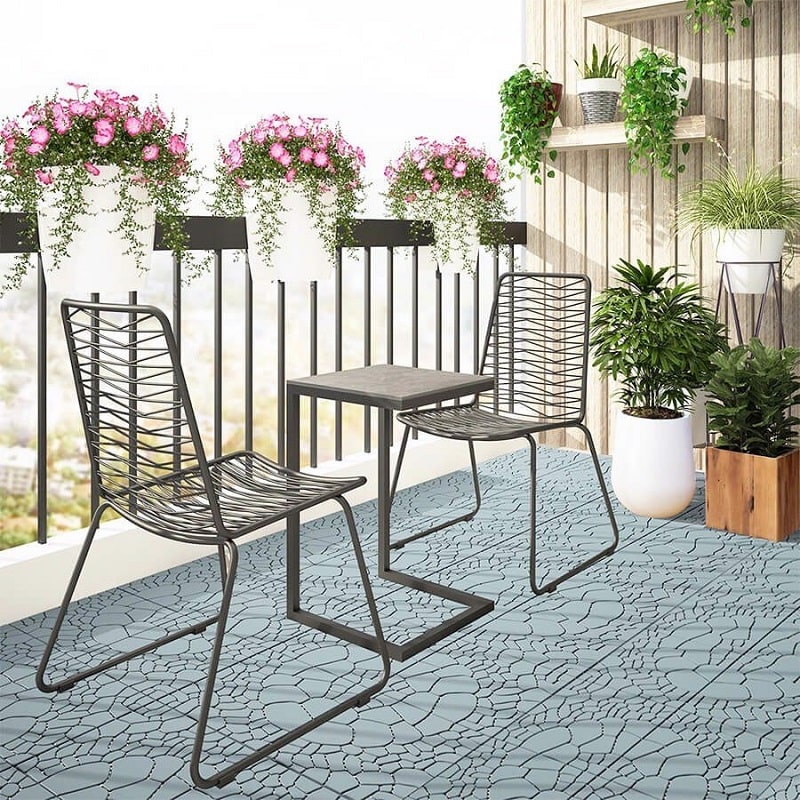 bàn ghế cafe khung sắt