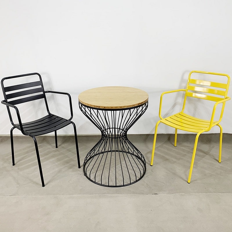 bàn ghế cafe sắt nghệ thuật