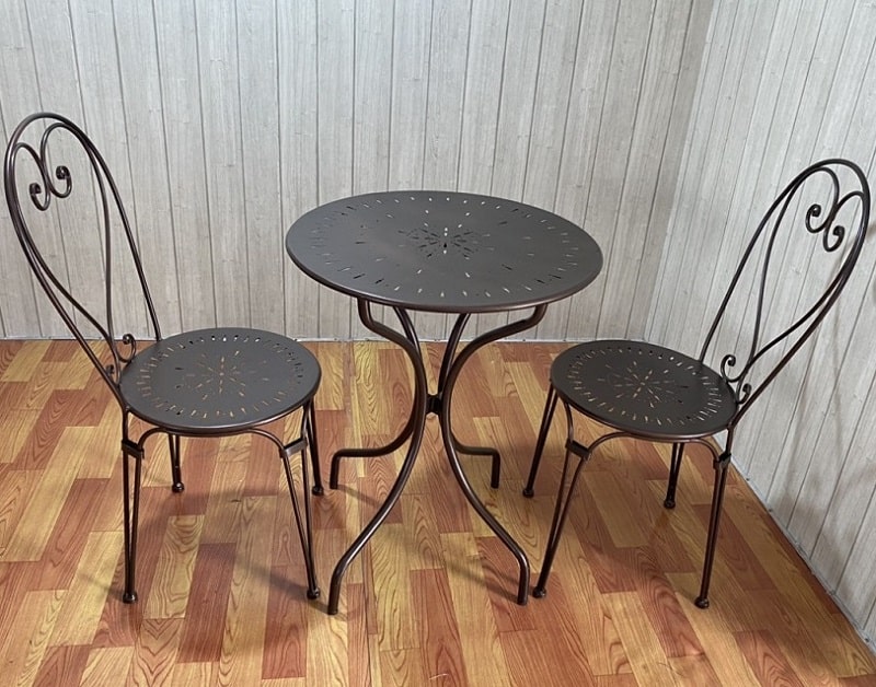 bàn ghế cafe bằng sắt