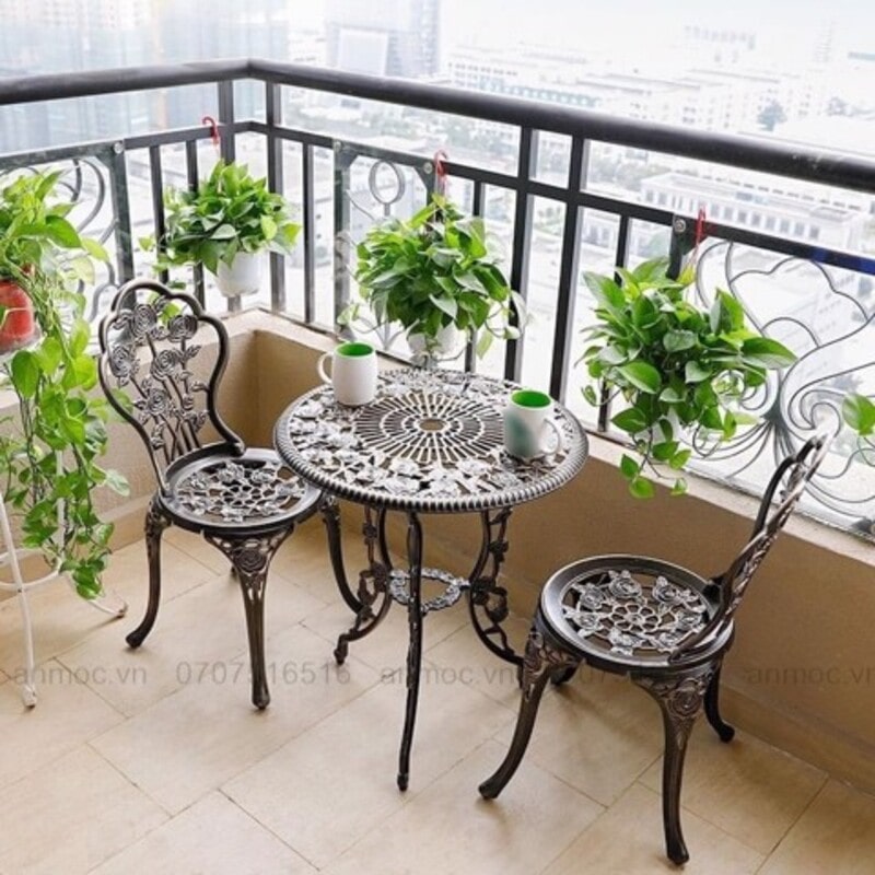 bàn ghế đúc mỹ thuật cafe