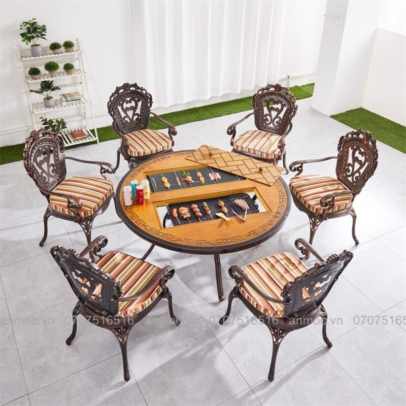 bàn ghế đúc mỹ thuật cafe