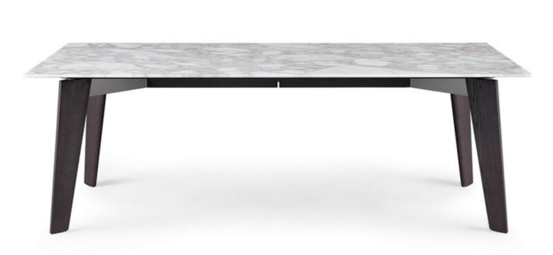 bộ bàn ăn mặt đá hình chữ nhật