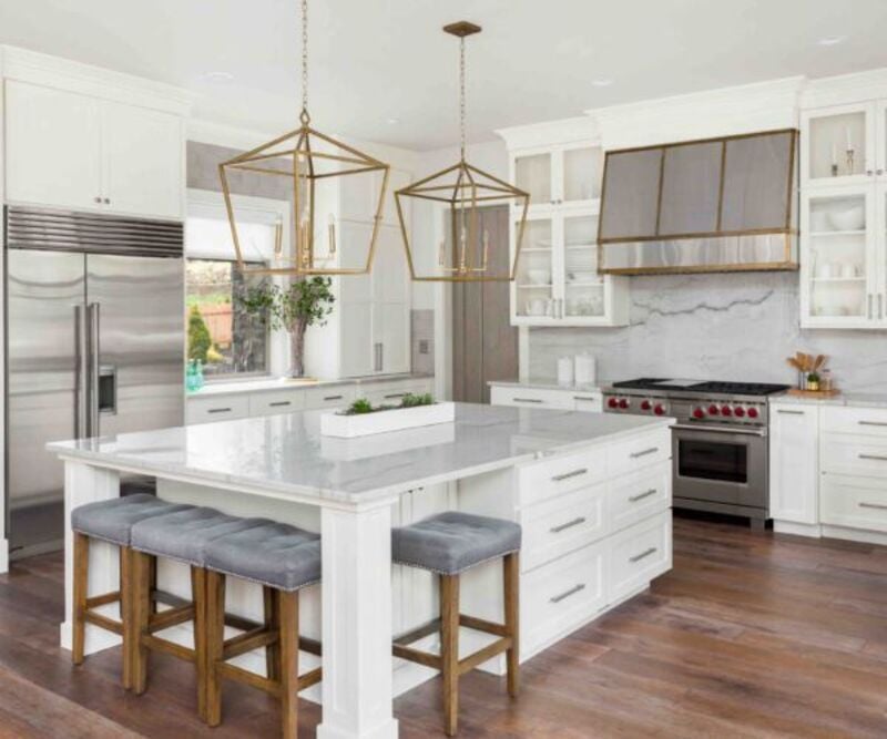 bộ bàn ăn mặt đá marble