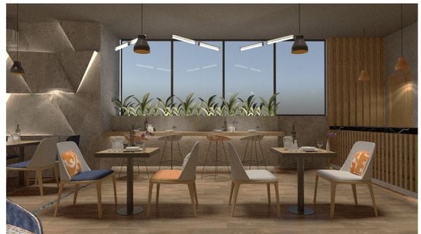 rang trí bàn và ghế với gối tựa và vải trải bàn mẫu 4