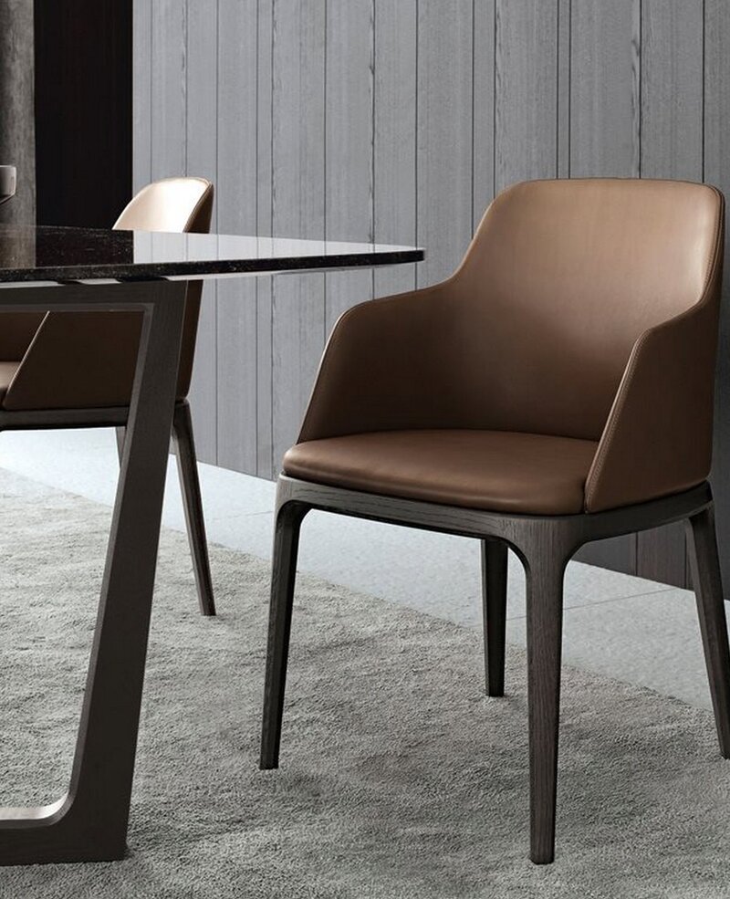 ghế bàn ăn bọc da