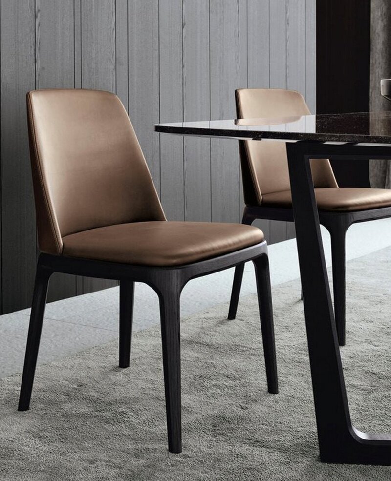 ghế bàn ăn bọc da