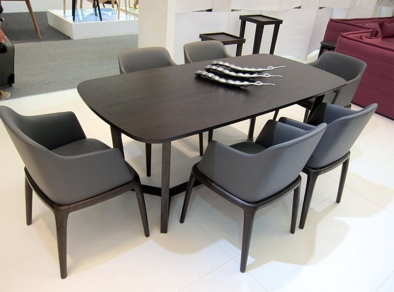 ghế bàn ăn bọc da