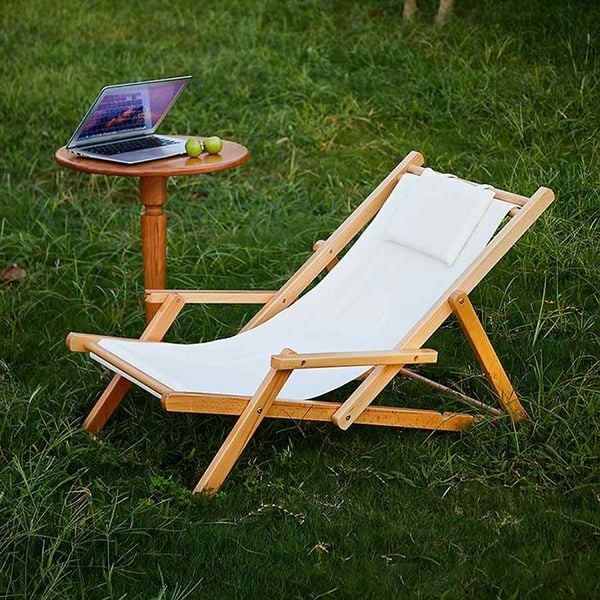 Ghế dù cafe vải nằm vintage