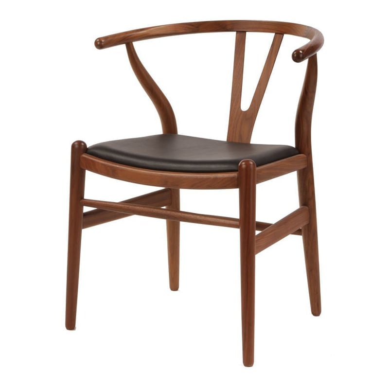 ghế gỗ bọc nệm da