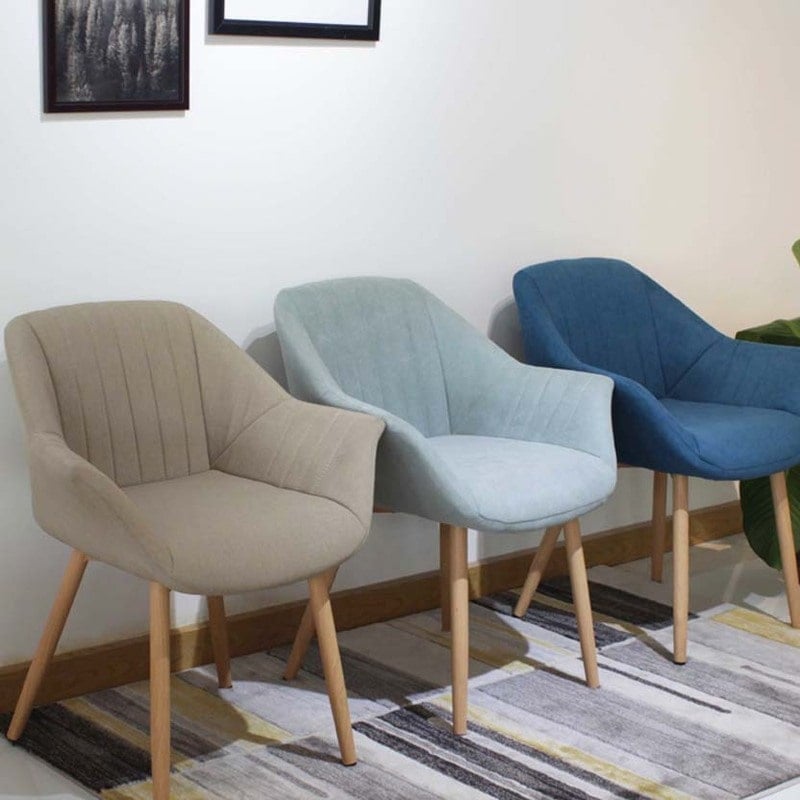 ghế gỗ bọc nệm cafe