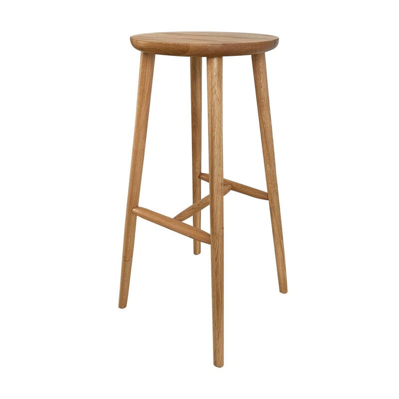 ghế gỗ tròn 4 chân cao