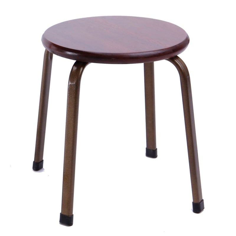 ghế gỗ tròn 4 chân vuông