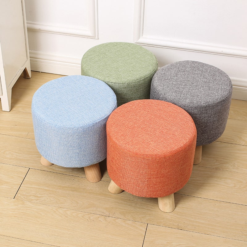 ghế gỗ tròn 4 chân rời