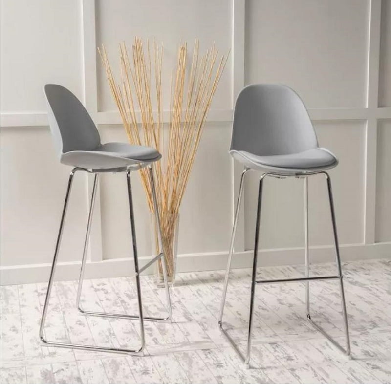 ghế quầy bar có lưng tựa cao su