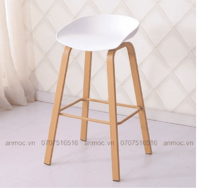ghế quầy bar có lưng tựa cao su