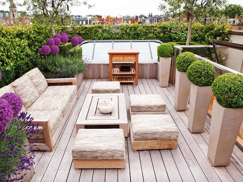 Trang trí sân thượng