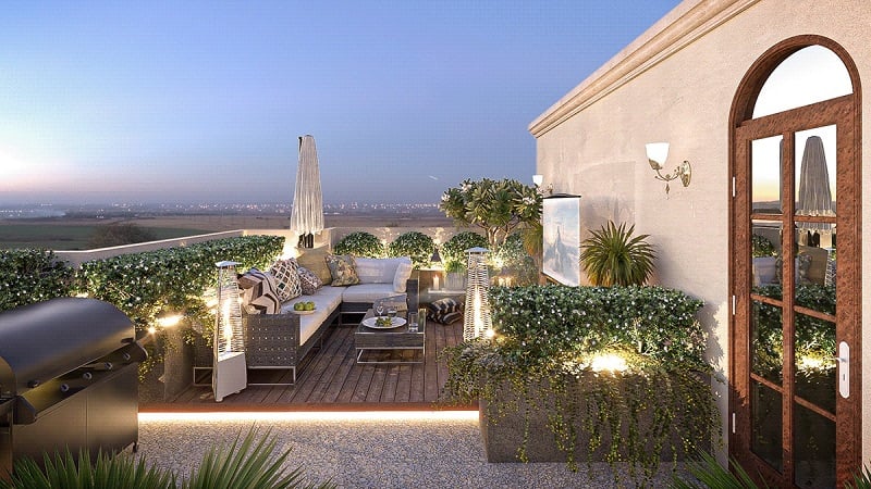 Trang trí sân thượng