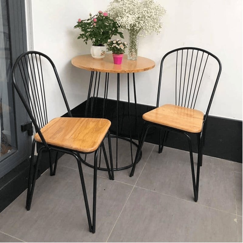 kích thước chiều cao bộ bàn ghế uống cafe