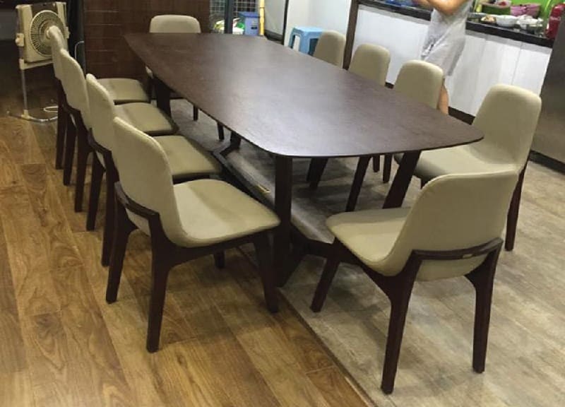 mẫu bàn ăn đẹp 10 ghế an bằng gỗ