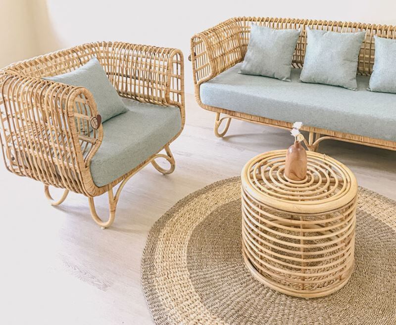 Sofa mây tre đan