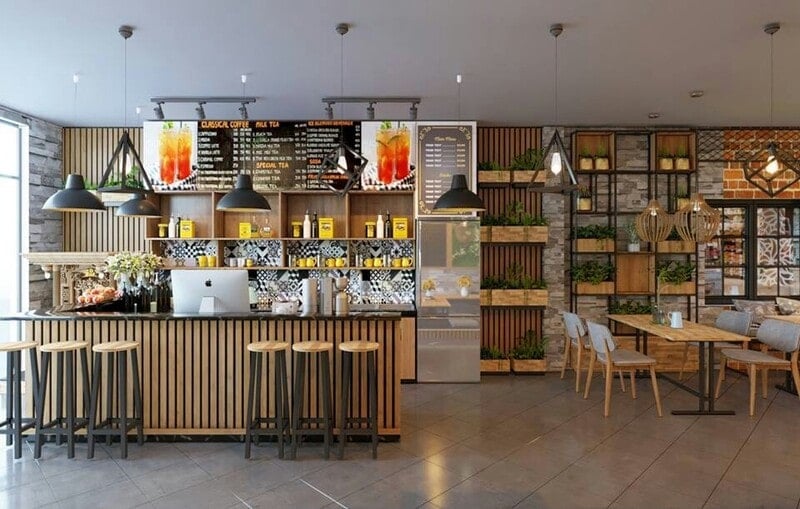 trang trí quầy pha chế