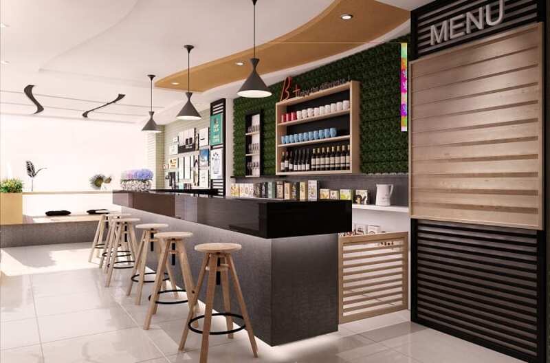 cách trang trí quầy pha chế