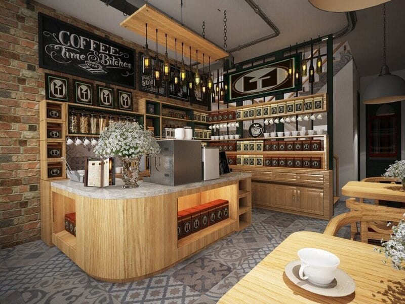 cách trang trí quầy pha chế đẹp