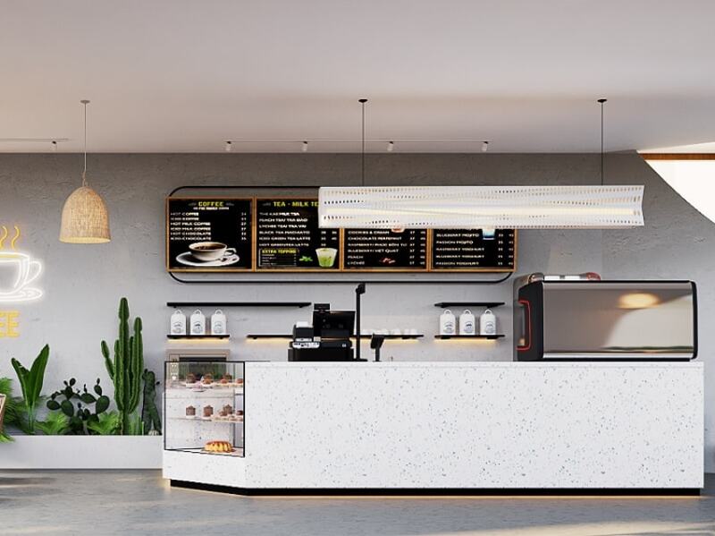 cách bố trí quầy pha chế