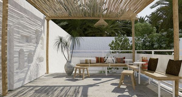 Ý tưởng trang trí quán trà sữa ngoài trời