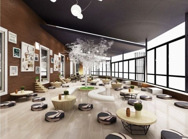 Ý tưởng trang trí quán trà sữa ngồi bệt