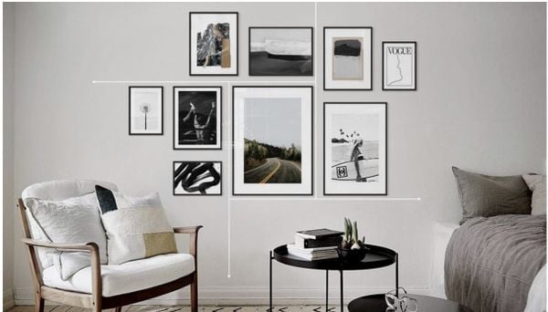 Ý tưởng trang trí tường với tranh ảnh tạo góc ấn tượng