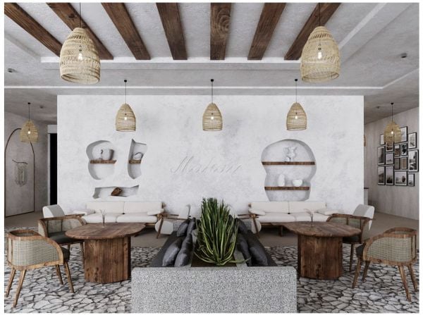 Sử dụng bình gốm sứ hay bằng mây để trang trí mẫu 2