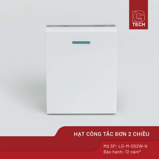 Hạt công tắc đơn 2 chiều LG Tech, size 36mm LG-M-002W-N 1