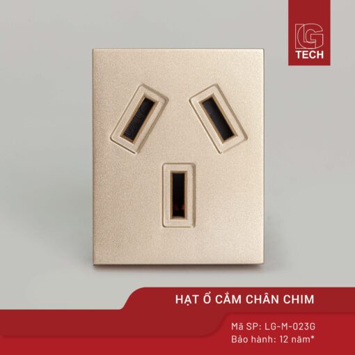 Hạt ổ cắm chân chim LG Tech, size 36mm màu đen LG-M-023G 1