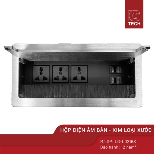 Ổ cắm âm bàn cổng LAN đa năng, màu bạc  LG Tech LG-L0216S 1