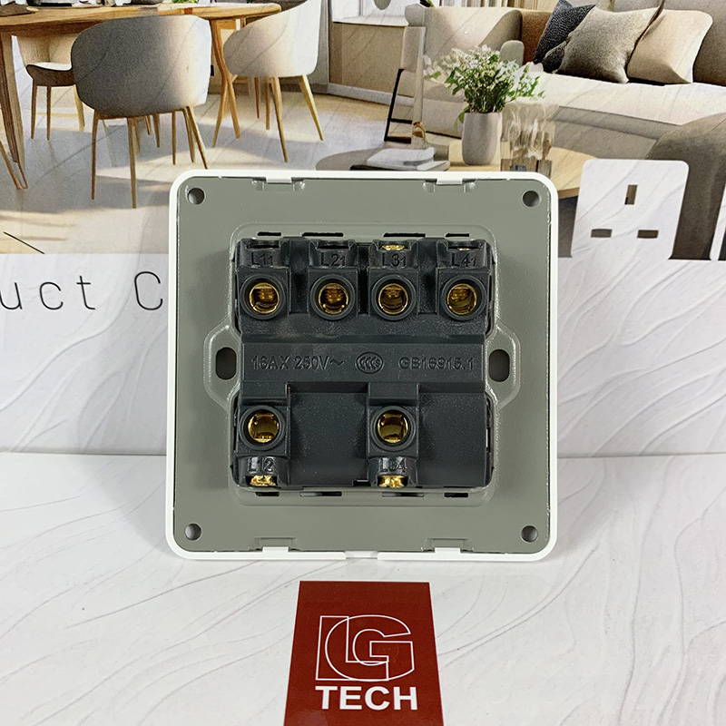 Công tắc 2 cực bốn công tắc LG Tech LG-TT-004 2 Mặt sau công tắc 2 cực bốn công tắc LG Tech LG-TT-004