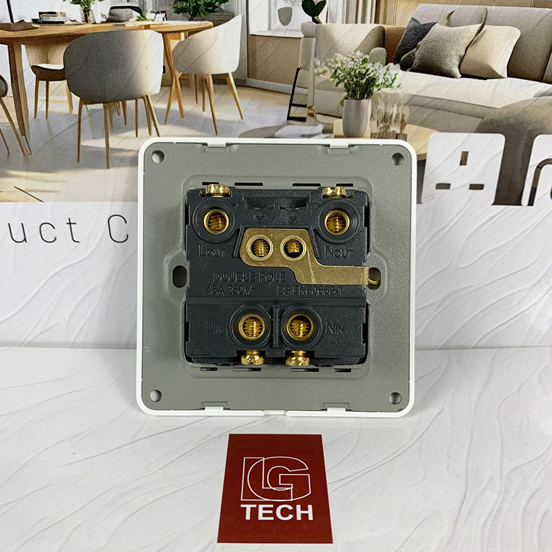 Công tắc điện 45A, công suất lớn có đèn báo LG Tech LG-TT-025 2 Mặt sau công tắc điện 45A, công suất lớn có đèn báo LG Tech LG-TT-025