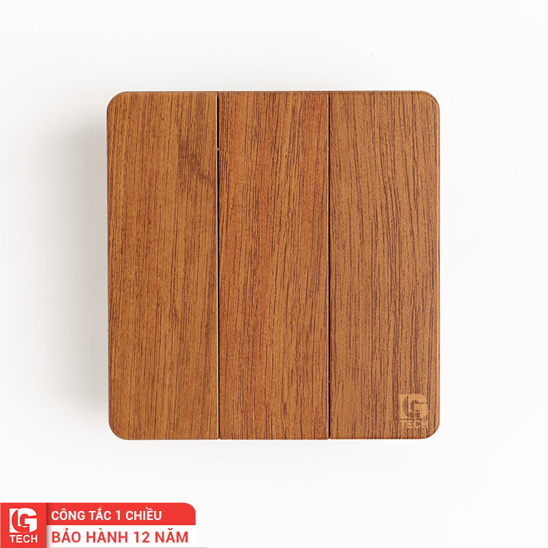 Công tắc điện ba, vân gỗ, tràn viền LG Tech LG-AB-05-003