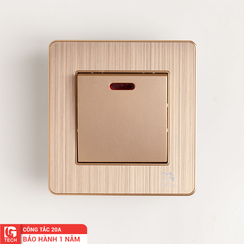 Công tắc điện 20A tràn viền màu đồng LG Tech LG-AB-L-039