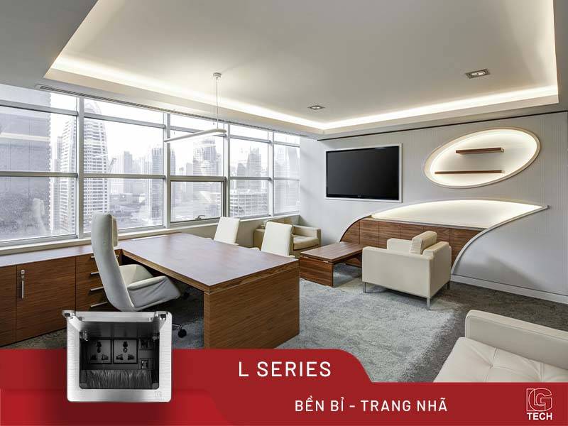 Ổ cắm âm bàn làm việc, kim loại màu bạc LG Tech LG-L0206S 1 Ổ cắm âm bàn làm việc Bề mặt nhôm phay xước được cắt gọt chính xác tạo cảm giác sang trọng và bền bỉ. Được thiết kế phù hợp với không gian phòng họp, phòng hội thảo. Nơi làm việc cần đa dạng kênh tín hiệu truyền tải đa phương tiện.