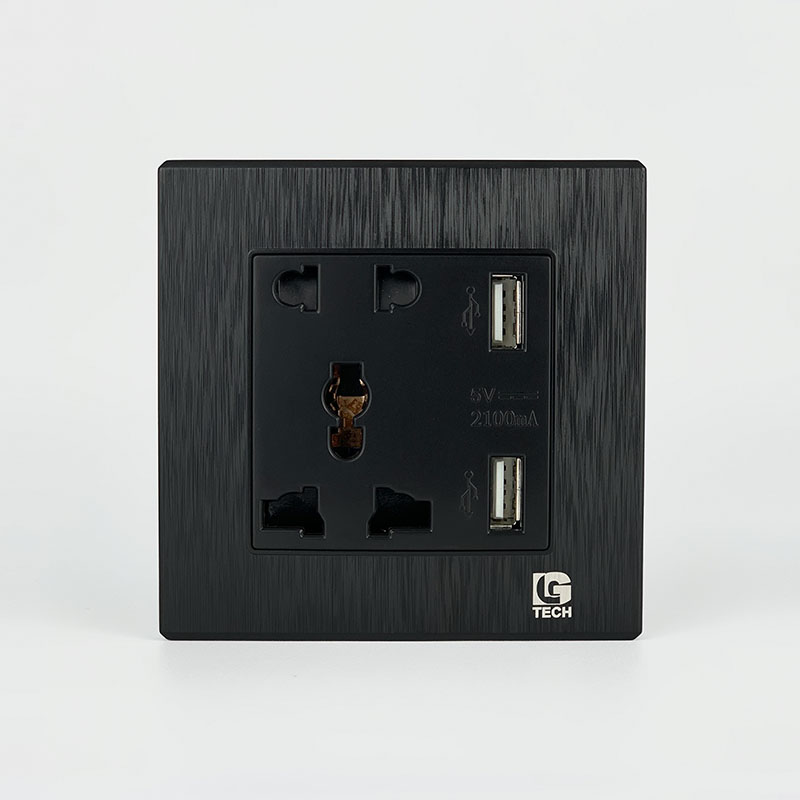 Ổ cắm điện âm tường đa năng có 2 cổng USB LG Tech LG-B21-047 1 Ổ cắm điện âm tường đa năng có 2 cổng USB LG Tech LG-B21-047