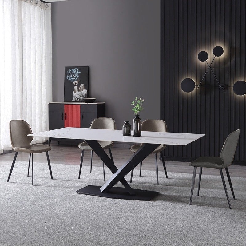 bàn ăn mặt đá 1m2 giá