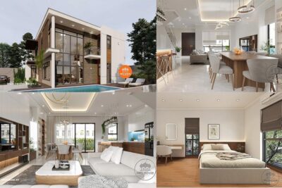 15 Mẫu nhà ống 2 tầng có giếng trời đẹp không thể bỏ qua 1