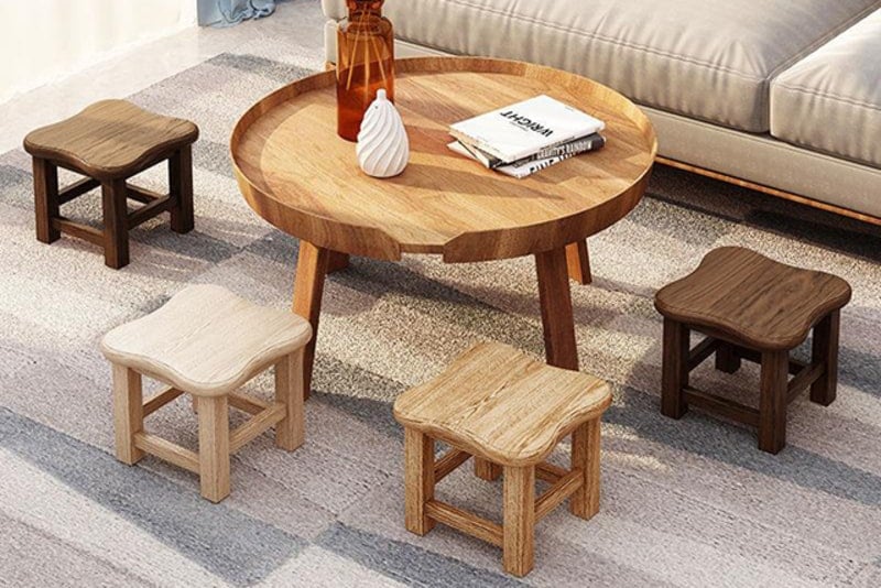 14+ Mẫu Ghế Gỗ Vuông Giá Rẻ Được Ưa Chuộng Năm 2024 1 ghế đẩu gỗ vuông