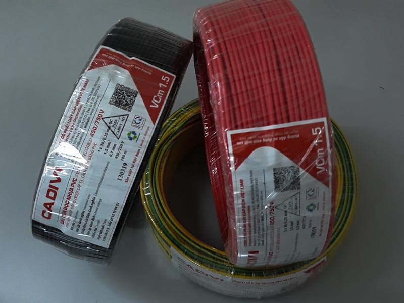 Kích thước dây dẫn điện thường được sử dụng 1