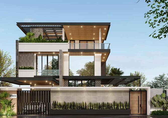 35+ Mẫu mặt bằng biệt thự 200m2 đẹp được yêu thích nhất 1 Mặt bằng biệt thự 200m2 hiện đại tiện nghi