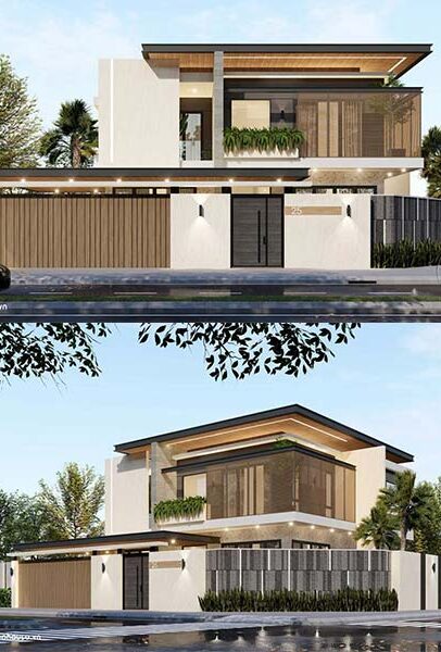 25+ mẫu nhà 1 trệt 1 lầu 3 phòng ngủ đẹp tiện nghi nhất