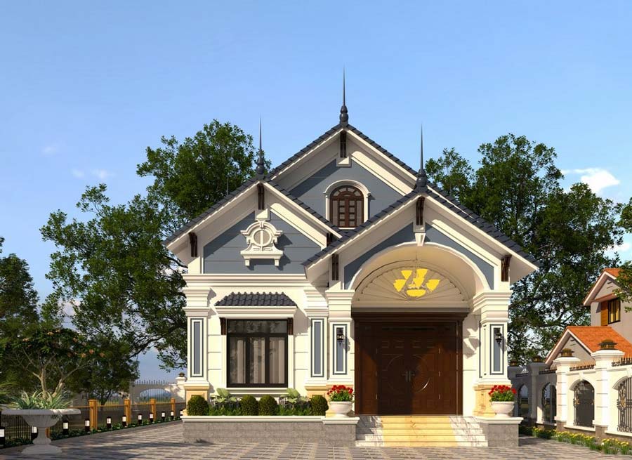 50+ Mẫu nhà cấp 4 mái thái 4 phòng ngủ đẹp đẳng cấp nhất 6 Mẫu nhà cấp 4 mái thái 8x14m